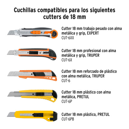 Estuche con 50 cuchillas SK4 de 18 mm para cutter · vista 3