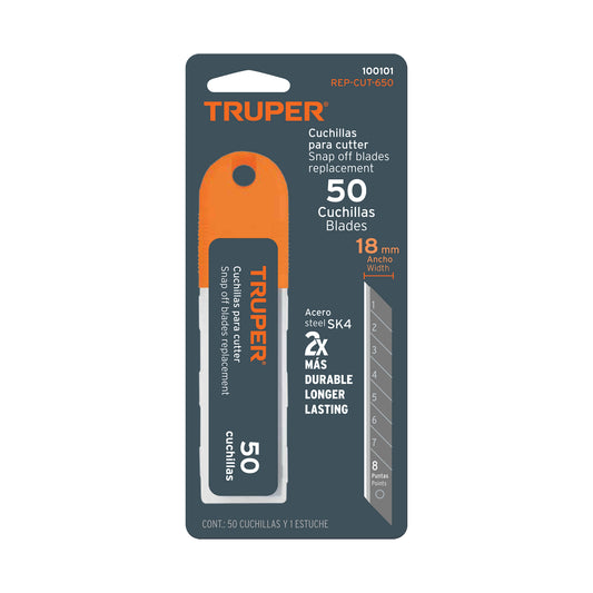 Estuche con 50 cuchillas SK4 de 18 mm para cutter · vista 2