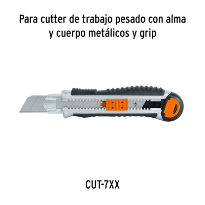 Estuche con 10 cuchillas de 25 mm para cutter