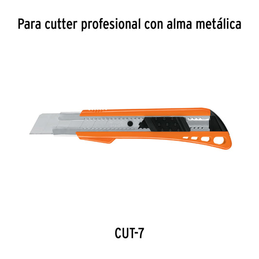 Estuche con 10 cuchillas de 25 mm para cutter