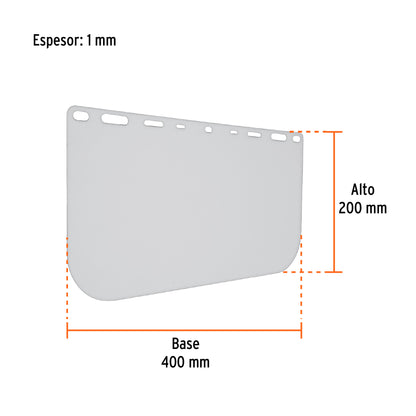 Visor de Repuesto para Careta Facial PF-500