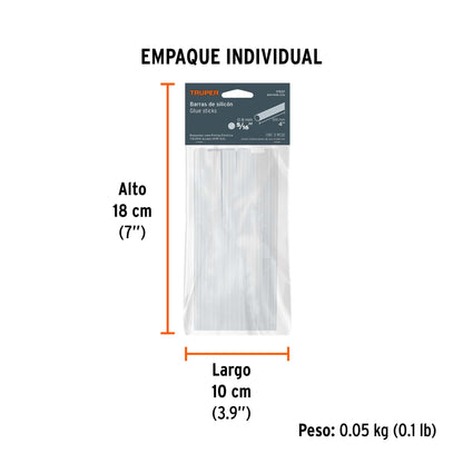 Blíster con 12 barras de silicón de repuesto para PIPE-5/16 · vista 3