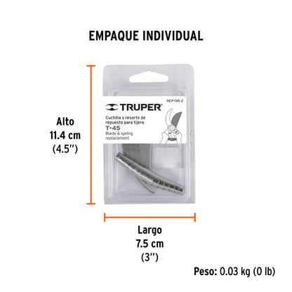 Cuchilla y resorte para T-45 - SKU 18464
