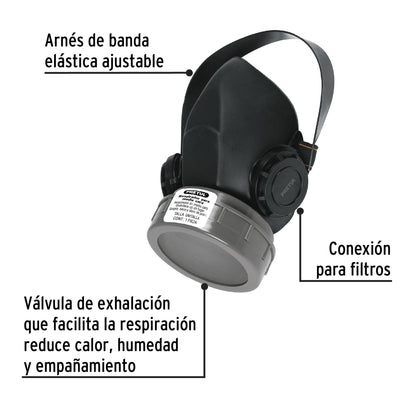 Respirador reutilizable con 1 filtro