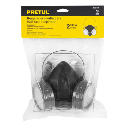 Respirador reutilizable con 2 filtros