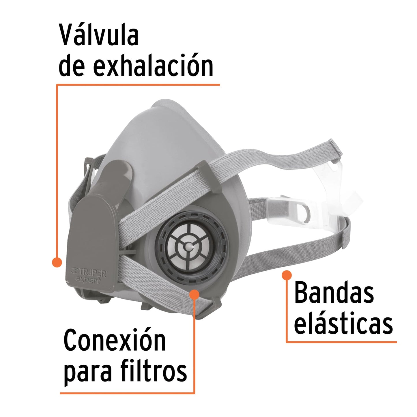 Respirador profesional de media cara reutilizable