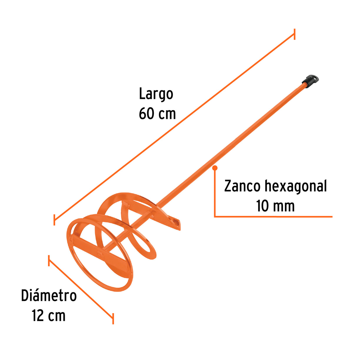Paleta mezcladora para pintura, 120 mm de diámetro · vista 3