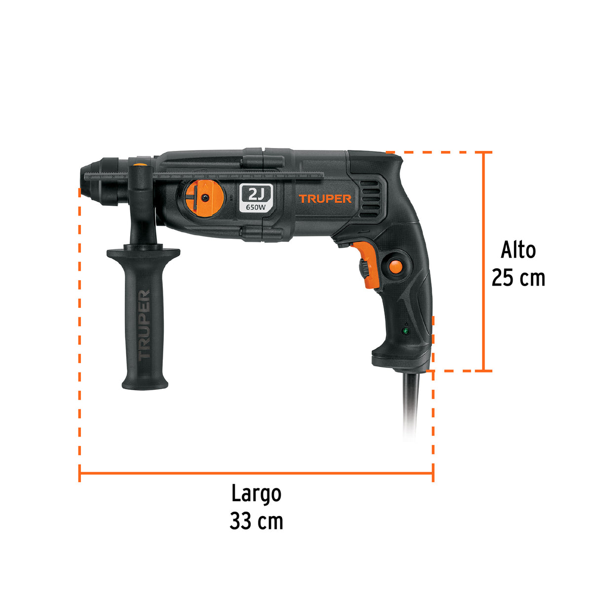 Rotomartillo SDS Plus/destornillador 2 J 650 W industrial