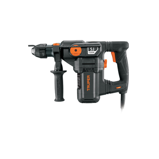 Rotomartillo SDS Plus de 1500 W y 5 J con 4 funciones para trabajo industrial