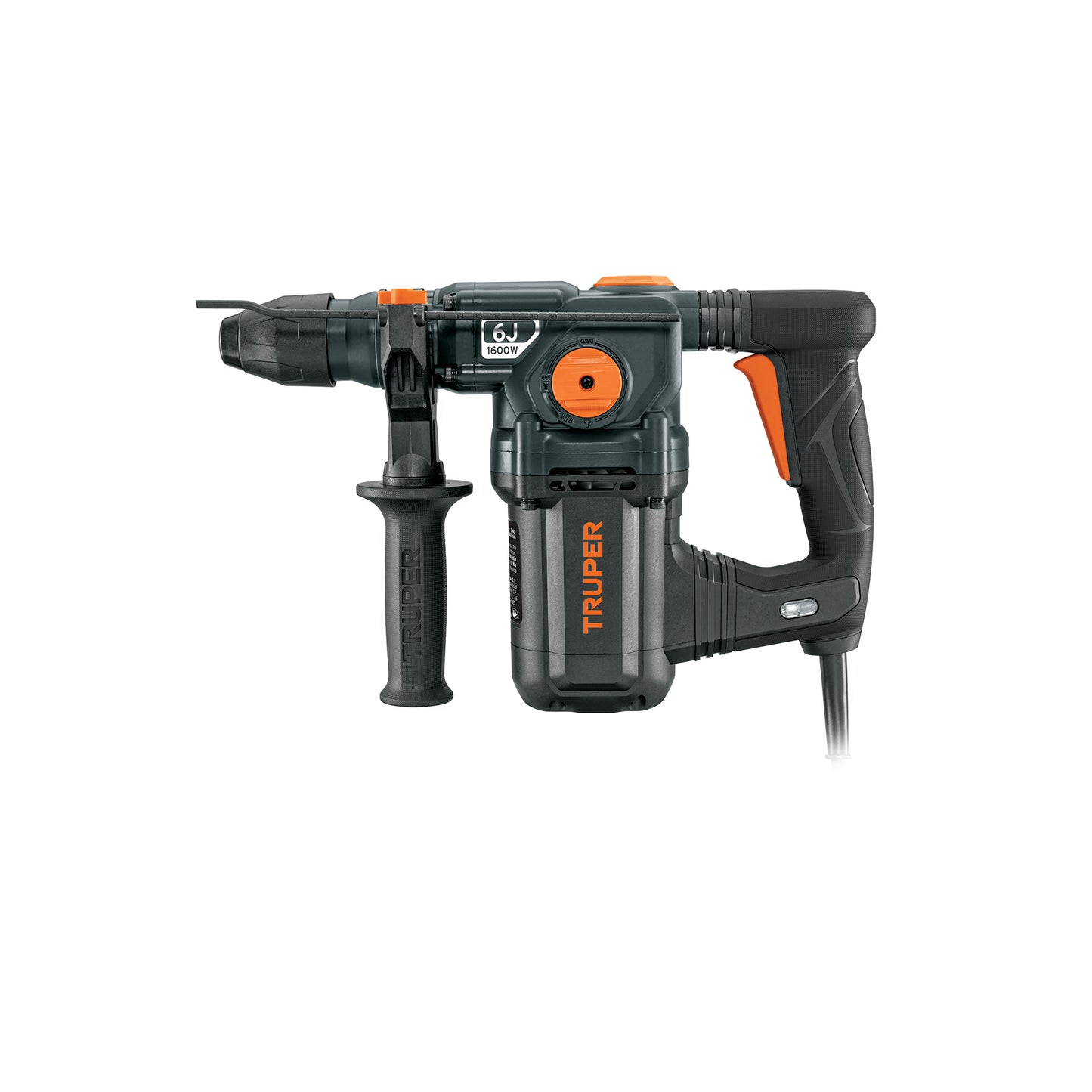 Rotomartillo SDS Plus de 1600 W y 6 J con 4 funciones para trabajo industrial