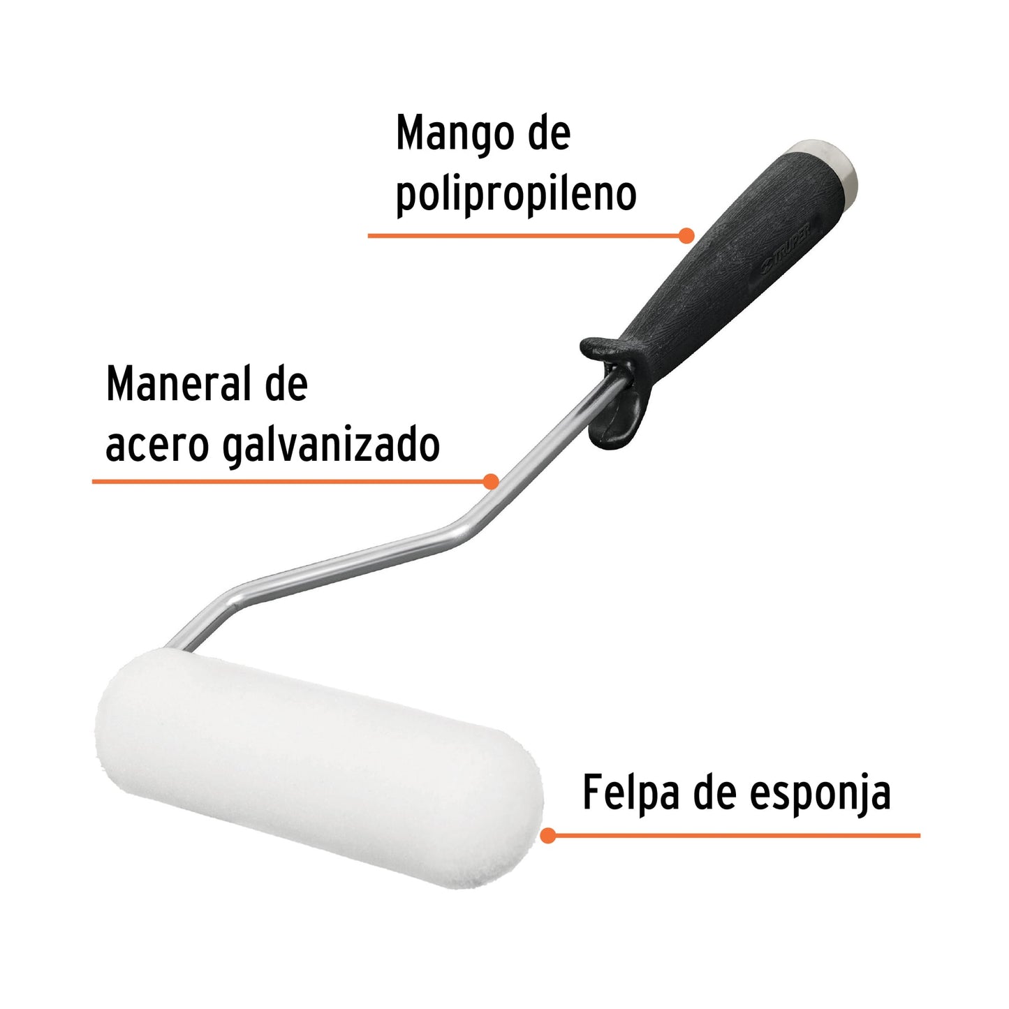 Mini rodillo para pintar de 4 pulgadas por 3/8 de esponja