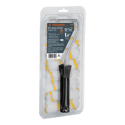 Kit de maneral y nueve mini rodillos de 4 pulgadas de poliéster