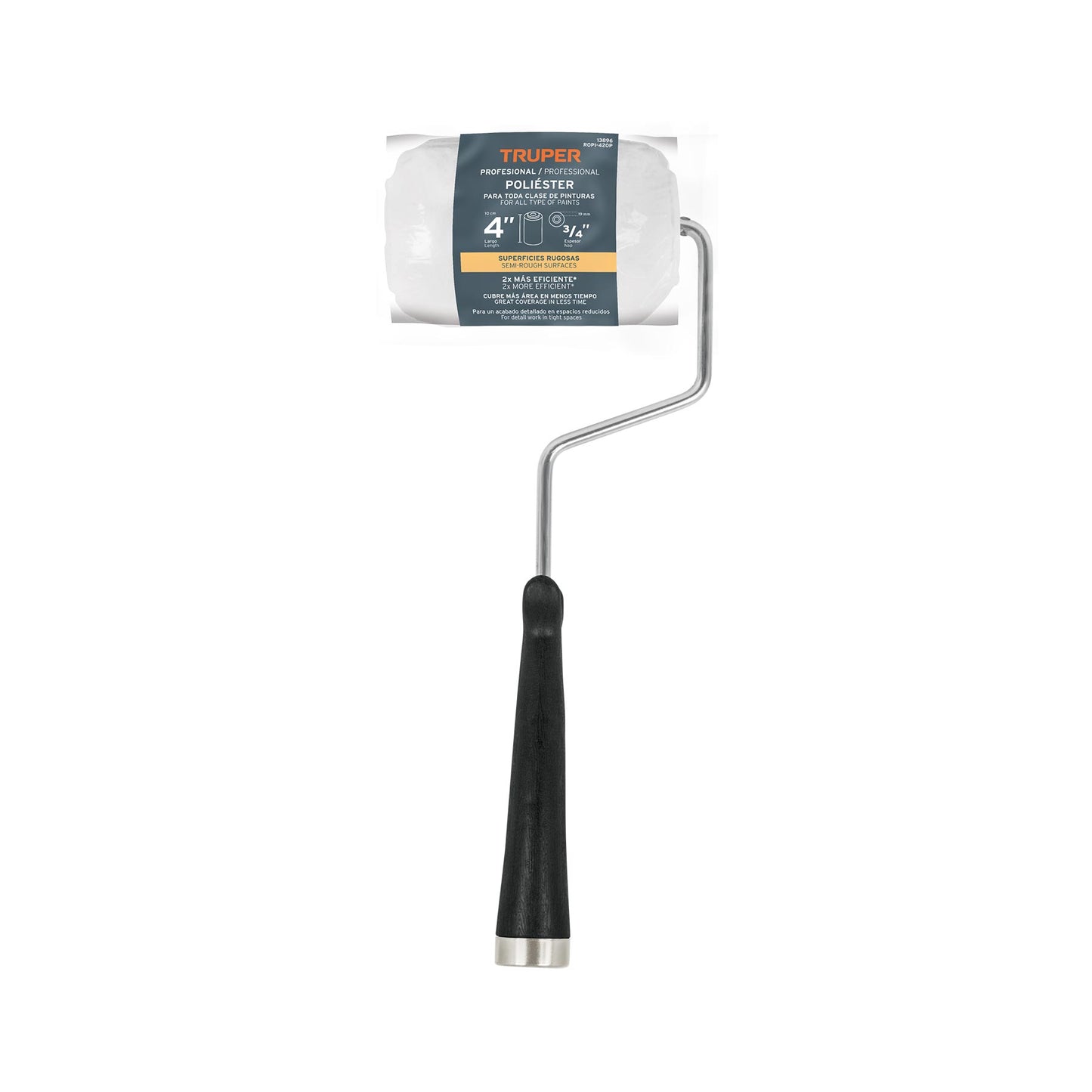 Mini rodillo para pintar de 4 pulgadas por 3/4 de poliéster