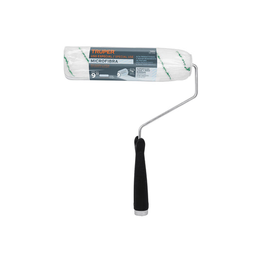 Rodillo para pintar de 9 pulgadas por 3/8 de microfibra para superficies lisas y poco rugosas
