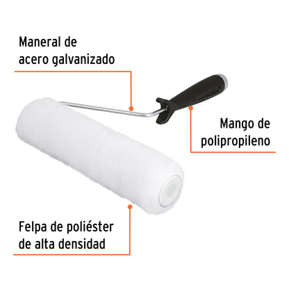 Rodillo para pintar de 9 pulgadas por 3/8 para superficies lisas