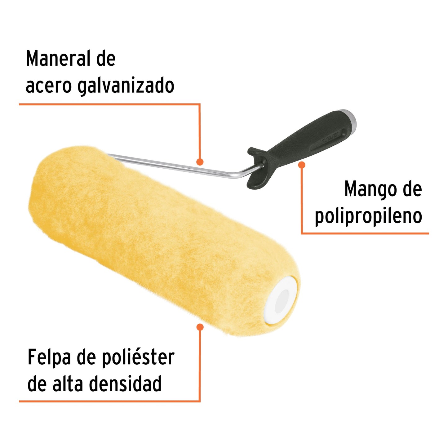 Rodillo para pintar de 9 pulgadas por 3/4 para superficies rugosas
