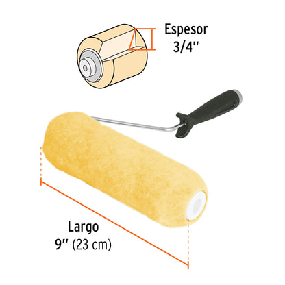 Rodillo para pintar de 9 pulgadas por 3/4 para superficies rugosas
