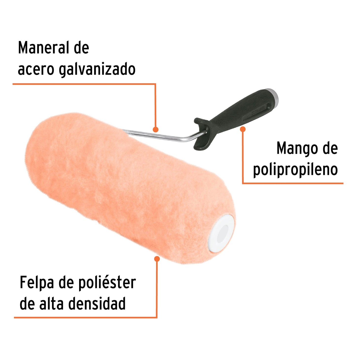 Rodillo para pintar de 9 pulgadas por 1 para superficies muy rugosas