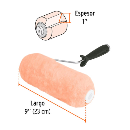 Rodillo para pintar de 9 pulgadas por 1 para superficies muy rugosas