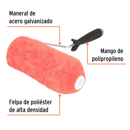 Rodillo para pintar de 9 pulgadas por 1 1/4 para superficies extrarrugosas