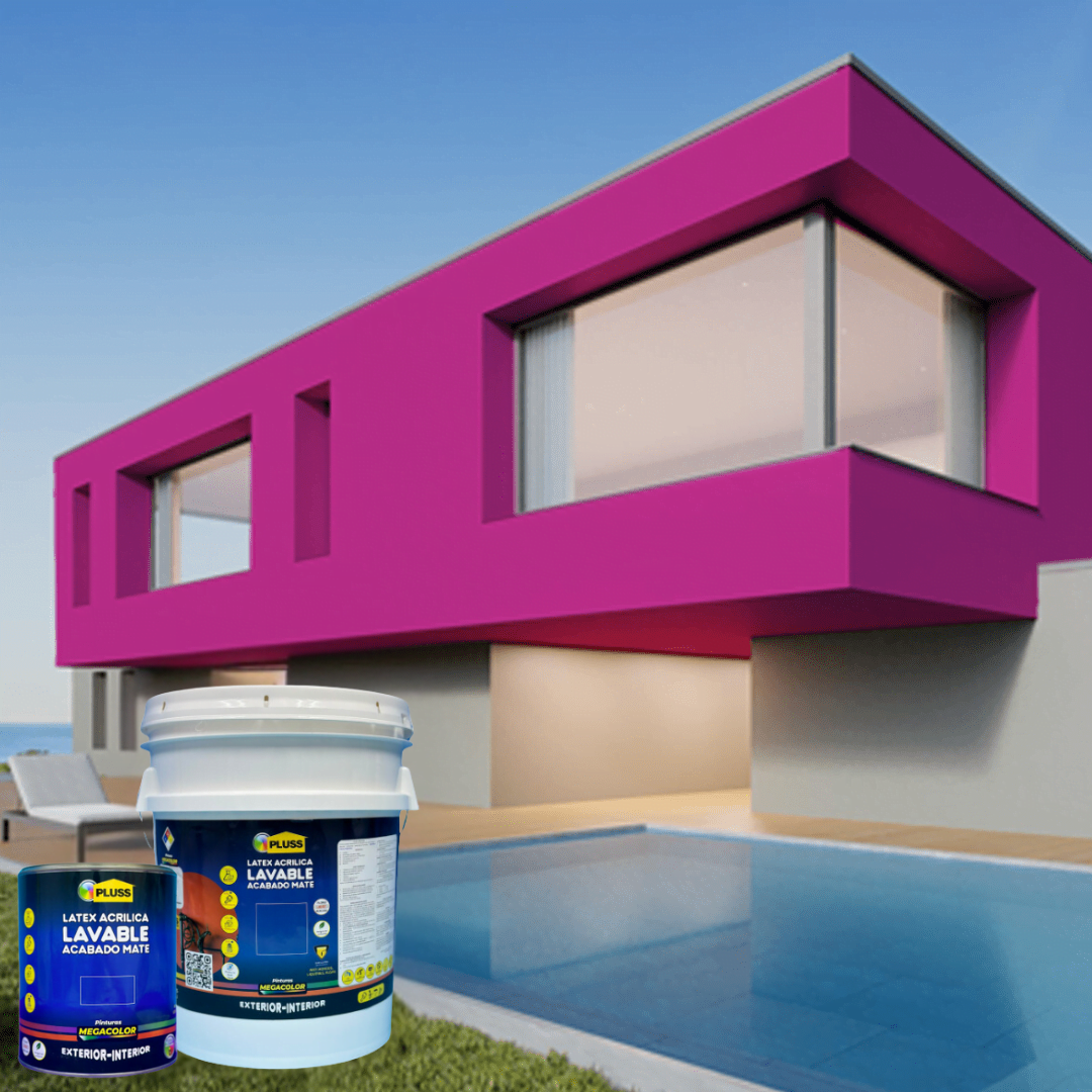 Pintura látex Pluss mate acrílica lavable para interior y exterior