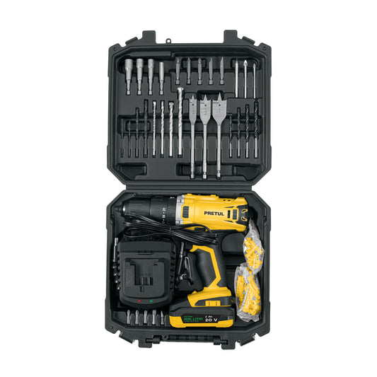 Kit de rotomartillo inalámbrico de 1/2 in con batería 20 V y 32 accesorios