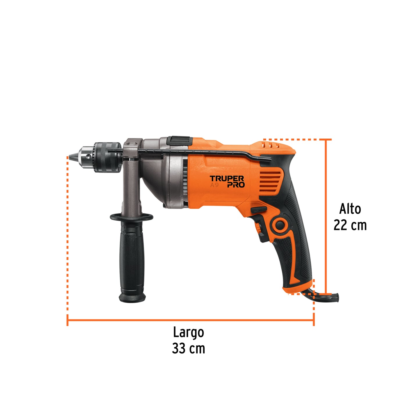 Rotomartillo/destornillador 1/2" 850 W TRUPER PRO