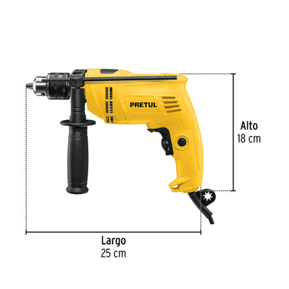 Rotomartillo/destornillador 1/2" 550 W PRETUL