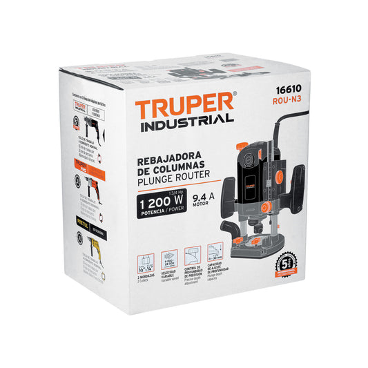 Router (Rebajadora) 1200W 1-3/4 HP INDUSTRIAL - SKU 16610