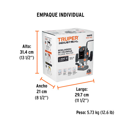 Router (Rebajadora) 1200W 1-3/4 HP INDUSTRIAL - SKU 16610