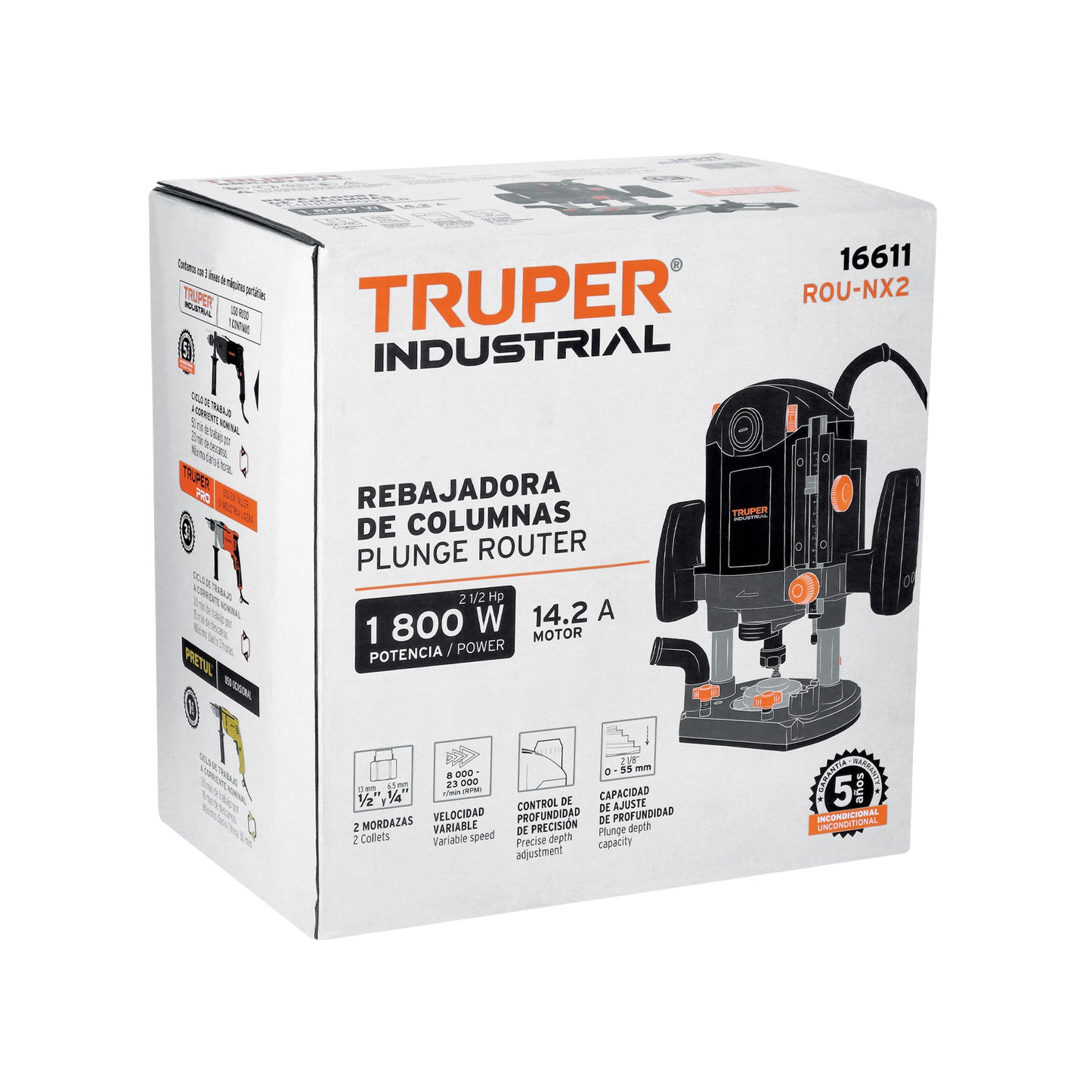 Router (Rebajadora) 1800W 2-1/2 HP INDUSTRIAL - SKU 16611