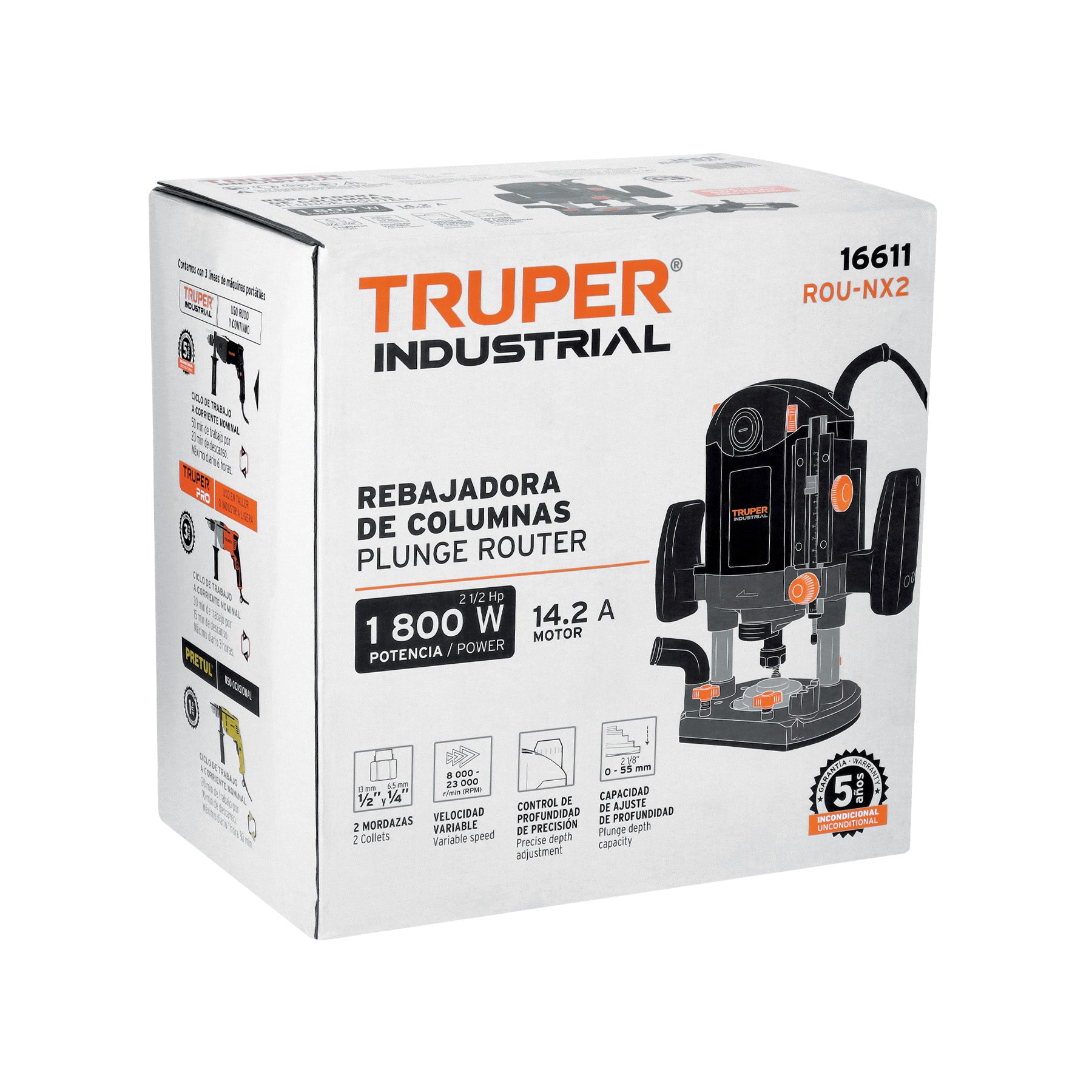 Router (Rebajadora) 1800W 2-1/2 HP INDUSTRIAL - SKU 16611