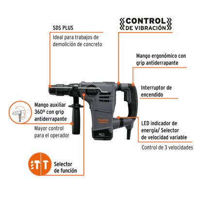 Rotomartillo SDS Plus 4 Joules 1000W - SKU 101220