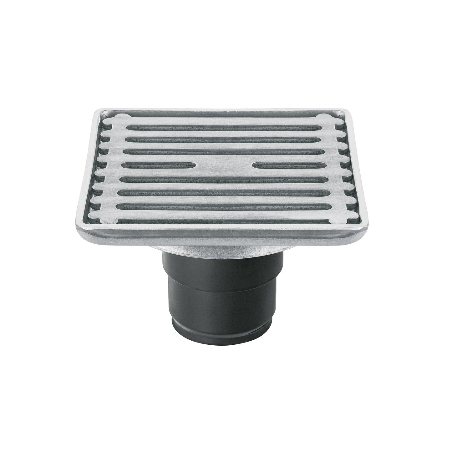 Resumidero cuadrado de 4" x 4" en acero inoxidable con cierre automático