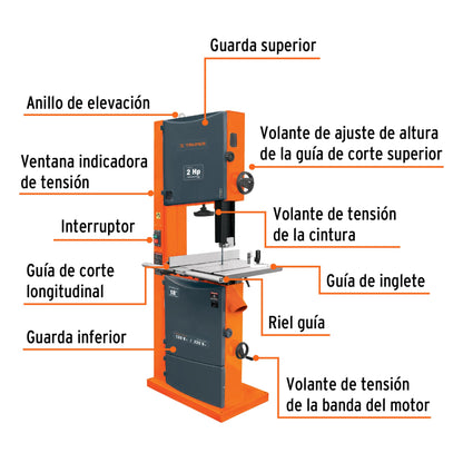 Sierra cinta 18 pulg 2 HP (1500 W) - SKU 16278