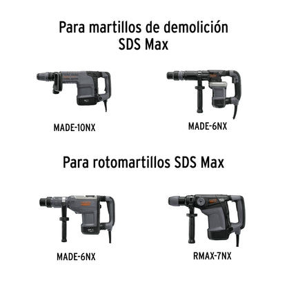 Cincel hueco para acanalado SDS max de 7/8" x 16"
