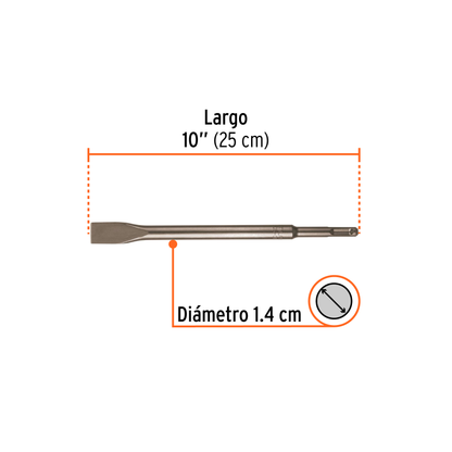 Cincel plano delgado SDS Plus de 3/4" x 10"