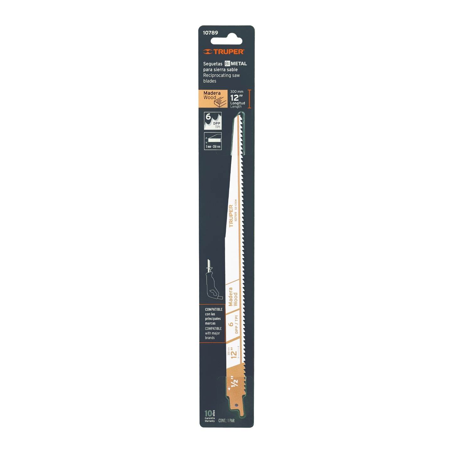 Blíster con 2 seguetas sierra sable 12pulg