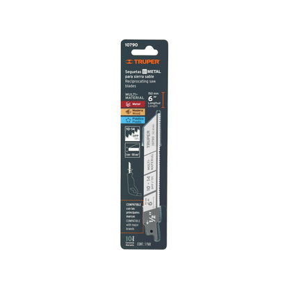 Blíster con 2 seguetas sierra sable 6pulg