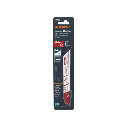 Blíster con 2 seguetas sierra sable 6pulg