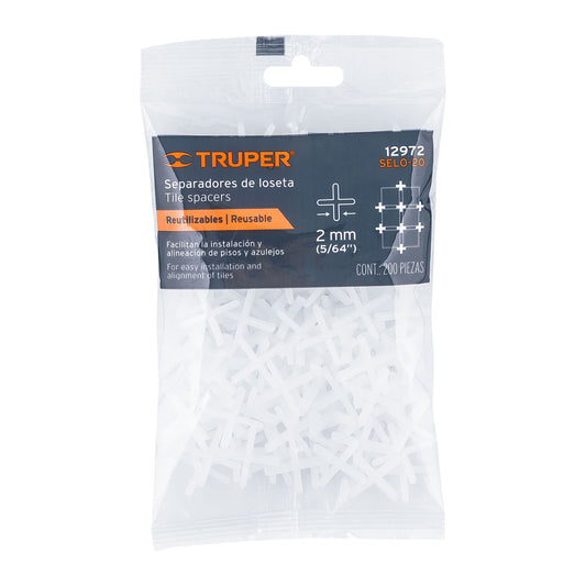 Bolsa 200 separadores de 2 mm para azulejo
