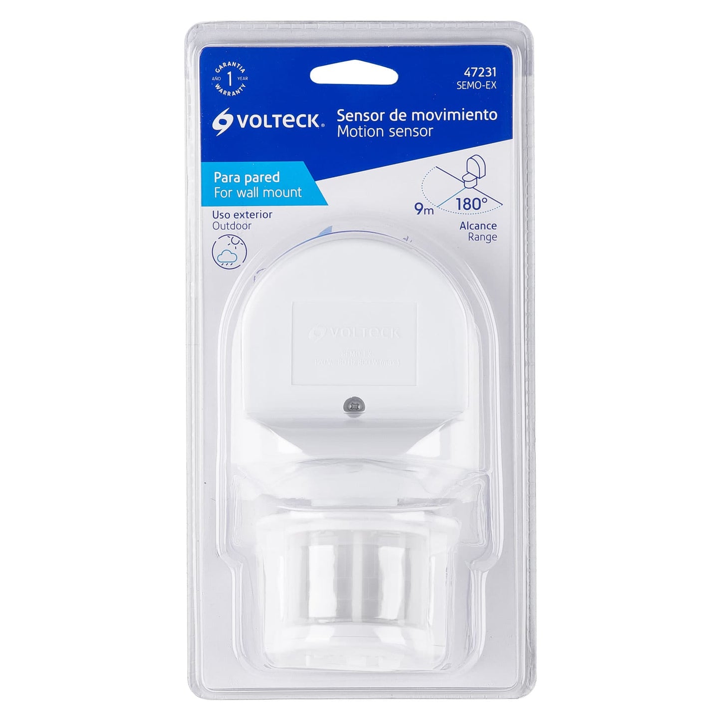 Sensor de movimiento para exterior de 120 V y 800 W