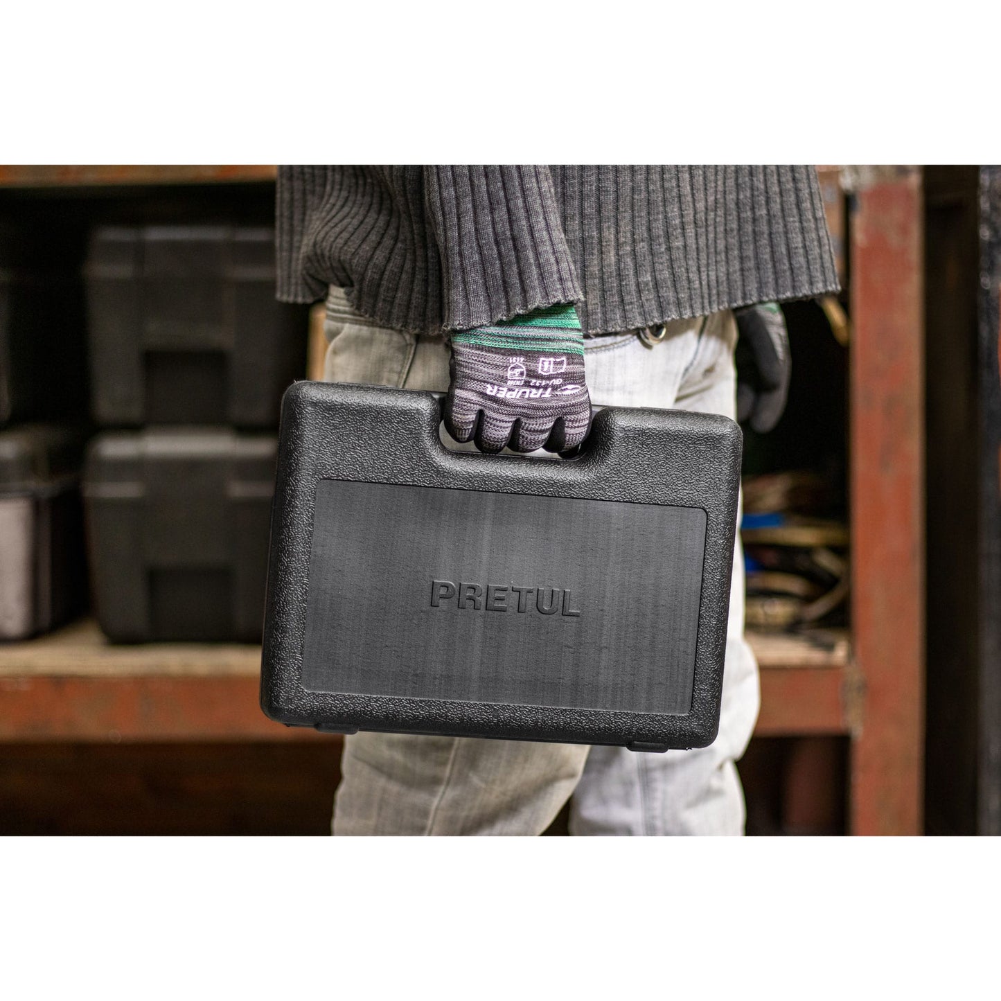 Juego de 42 herramientas manuales Comfort Grip en estuche plástico