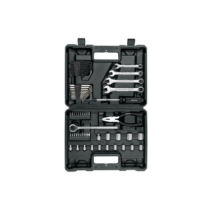 Juego de 66 herramientas mecánicas 1/4 y 3/8 en estuche plástico