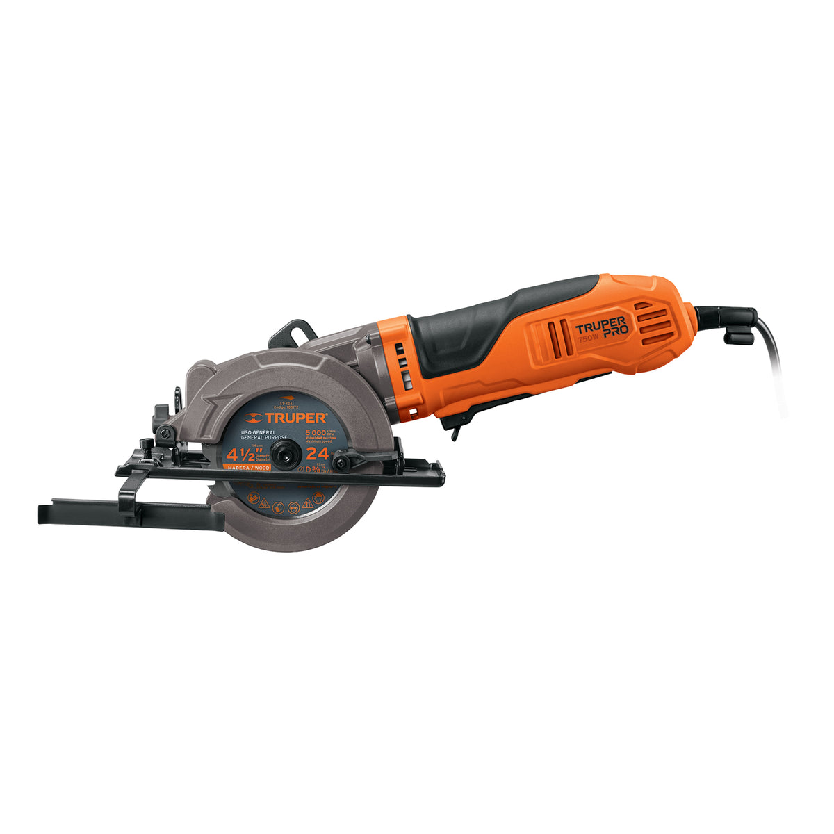 Sierra circular compacta 4-1/2 pulg 750W - SKU 100123