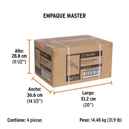 Sierra circular compacta 4-1/2 pulg 750W - SKU 100123