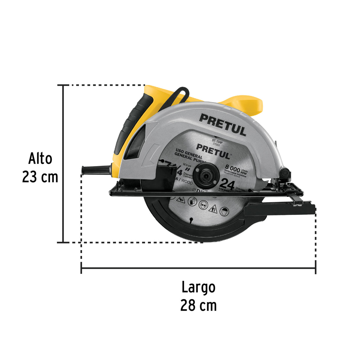 Sierra circular 7-1/4 pulg 1200W - SKU 27098