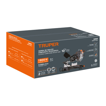 Sierra de inglete 10 pulg telescopica compuesta 1900W - SKU 16869