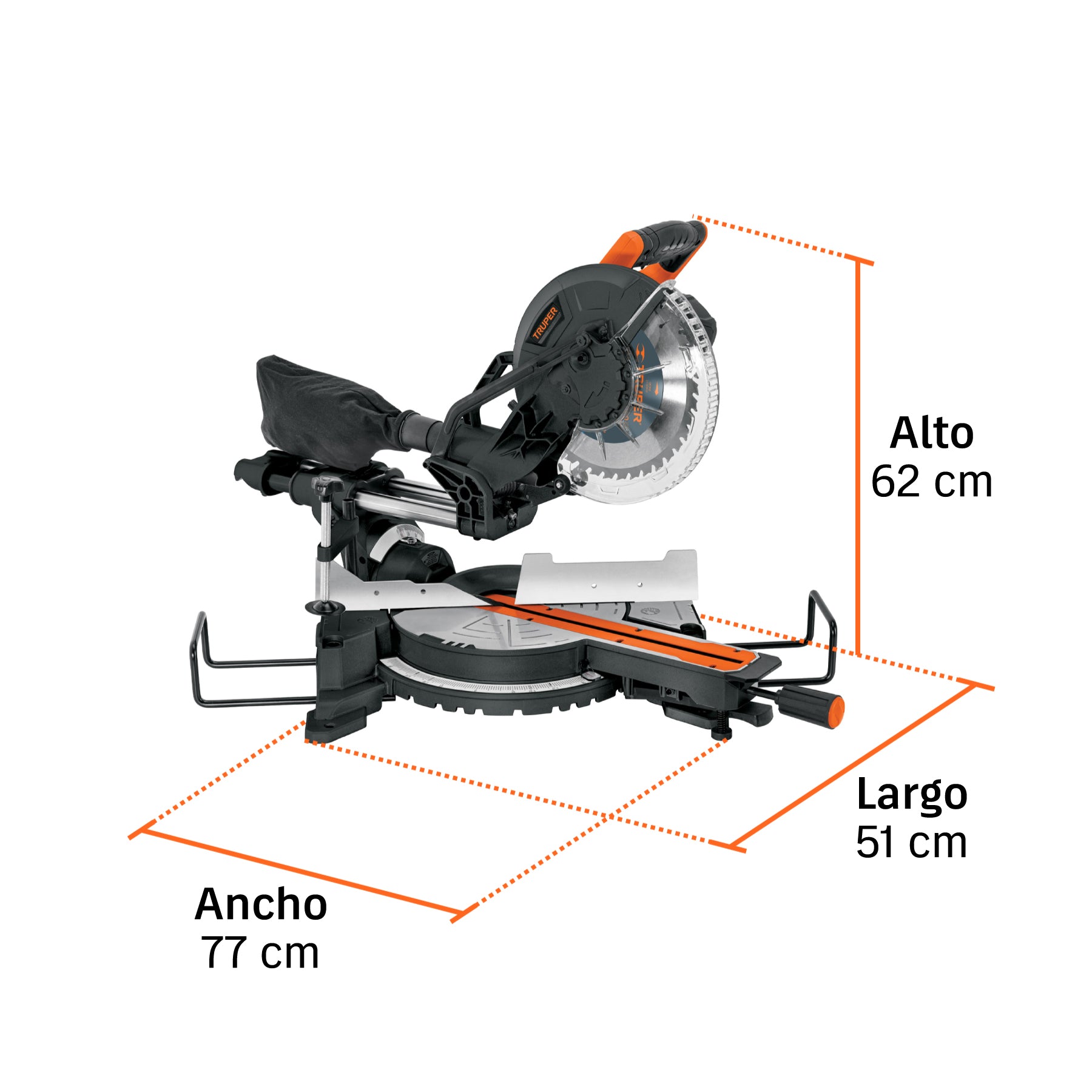 Sierra de inglete 10 pulg telescopica compuesta 1900W - SKU 16869