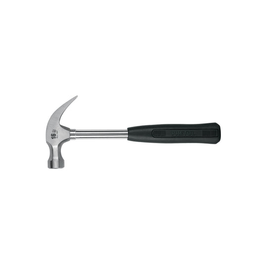 Martillo pulido de 16 oz con uña curva y mango tubular